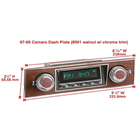 RETROSOUND Frontblende - Walnut 67-68 Chevrolet Camaro