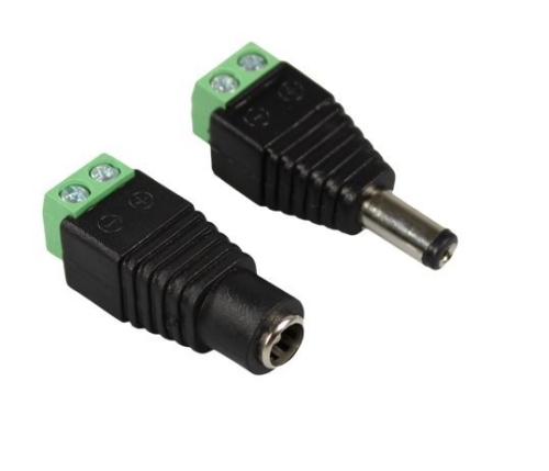 DC BUCHSE + DC STECKER SCHRAUBSTECKER 2X SET