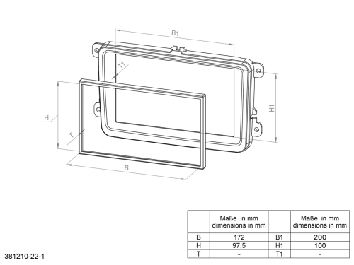 2-DIN RB Nissan Navara /Renault Alaskan Klavierlack schwarz