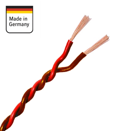 Verdrillte Kabel 2x0.5mm² Rot/Braun
