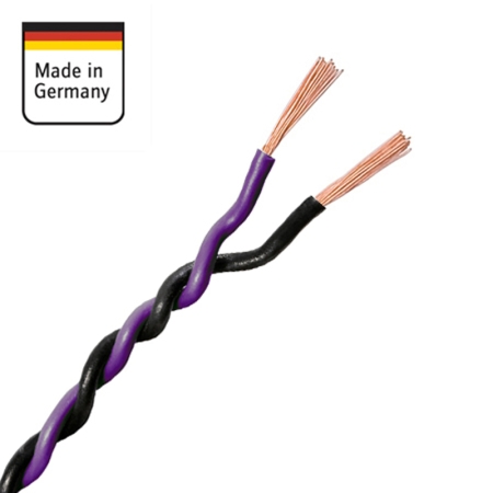Verdrillte Kabel 2x0.5mm² Violett/Schwarz