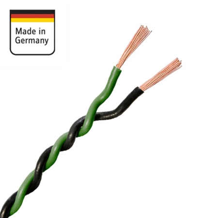 Verdrillte Kabel 2x1.50mm² Grün/Schwarz