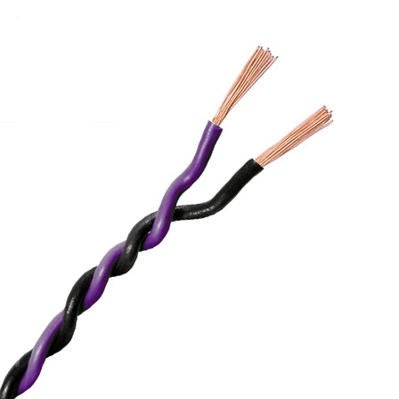 Verdrillte Kabel 2x1.5mm² Violett/Schwarz