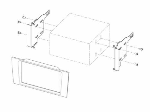 2-DIN RB Audi  A4 (B5) 1999-2001 Schwarz