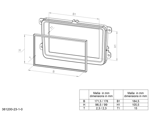 2-DIN RB Mitsubishi Mirage / Space Star ab 2013 pianoschwarz