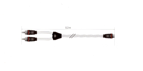 Premium Audio Y-Cinchkabel, 2 Kanal, XP30S Y-CINCHKABEL