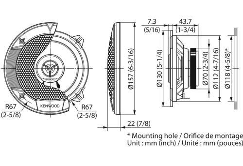 Kenwood KFC-S1366 13cm 2-Wege Lautsprecher