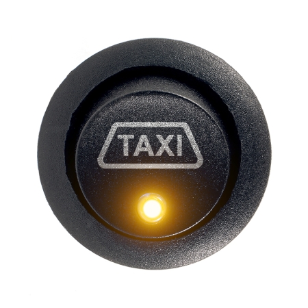 AMPIRE Taxischild-Schalter, 1xEin / Aus, orange/gelbe LED (12 Volt DC) Neu