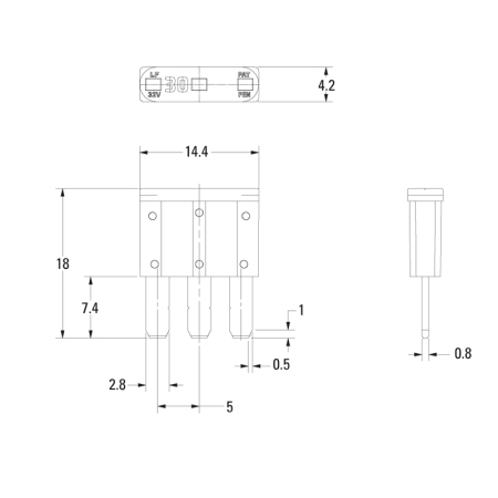 Sicherungsabgriff für MICRO3 Sicherung inkl. 10A Sicherung