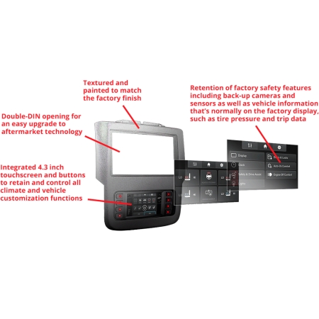 2DIN Turbotouch-Kit mit Touchscreen für Jeep Grand Cherokee ab 2015, bronze