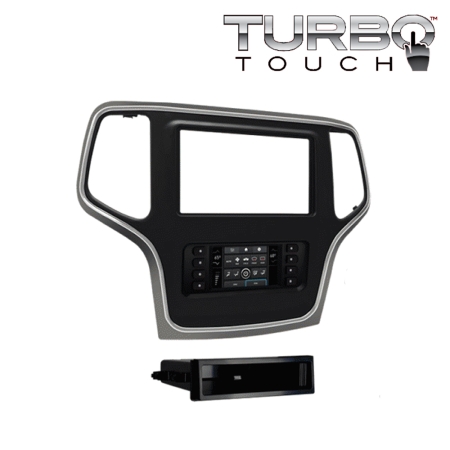2DIN Turbotouch-Kit mit Touchscreen für Jeep Grand Cherokee ab 2015, silber