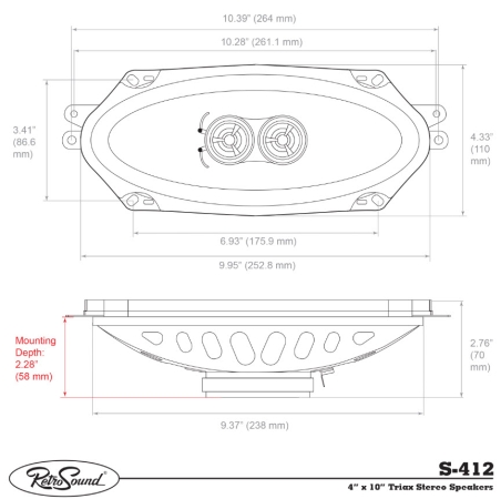 RETROSOUND Lautsprecher 4x10 (Paar)