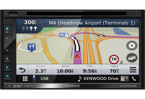 Kenwood DNX-5190DABS 2-Din Navigation mit DAB und Apple CarPlay, Android Auto