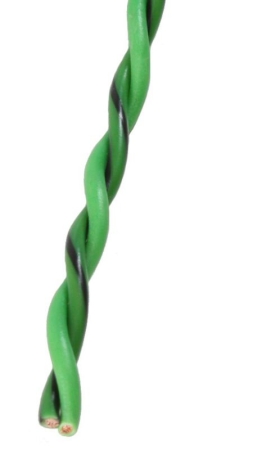 Verdrillte Kabel 2x0.75mm² grün/grün-schwarz