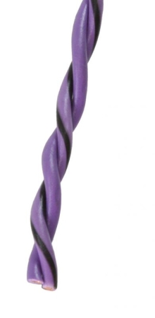 Verdrillte Kabel 2x2.50mm² Violett/Violett-Schwarz