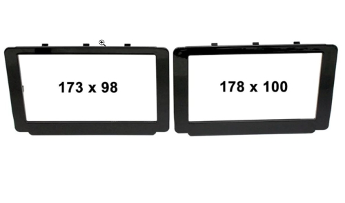 2-DIN Radioblende Toyota Hilux 2016-2026 Klavierlack
