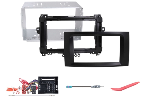 Radical R-D211 2-DIN DAB+ mit Montageset für Mercedes schwarz matt lackiert