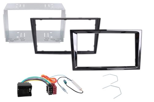 Radical R-D211 2-DIN DAB+ Montageset für Opel schwarz glänzend PIANO