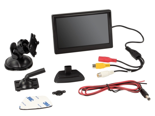 Monitor universal 5 zoll 2x Video Eingang/1 x Standfuß/Saugnapf