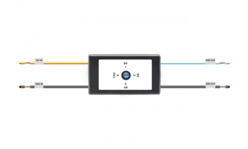 DC - DC Spannungsregler 4-stufig Eingangsspannung 9,5V - 25V