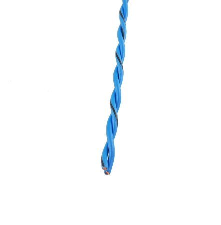 Verdrillte Kabel 2x0.75mm² blau / blau-schwarz