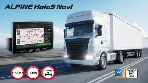 Alpine INE-F904DC Halo 9 Navi mit LKW- und Reisemobilprofilen