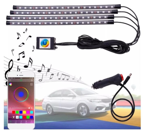 RGB 72 LED Innenraumbeleuchtung Fußraumbeleuchtung für Auto mit Apps