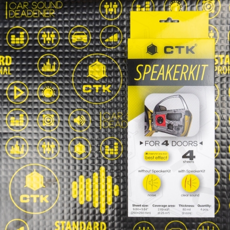 CTK SPEAKERKIT 250 x 250 x 2mm 4 Stk. Alubutyl