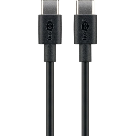 USB-C auf USB-C Kabel, 15 Watt, 0.5m, schwarz