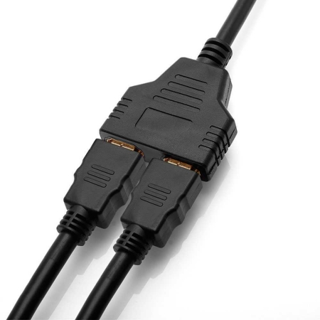 1080i HDMI Splitter 1 Male auf 2 Female Buchse Verteiler Adapter Kabel Schwarz