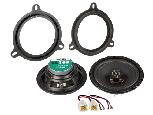 Lautsprecher 165 mm DIN Kit Dacia / Renault / Nissan Calearo 2-Wege Coaxial