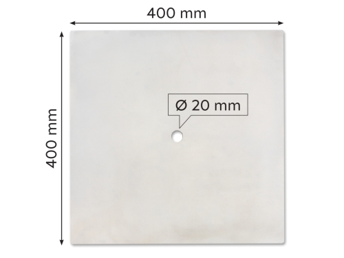 Antennenmontageträger 400mm x 400mm x 1mm Edelstahl