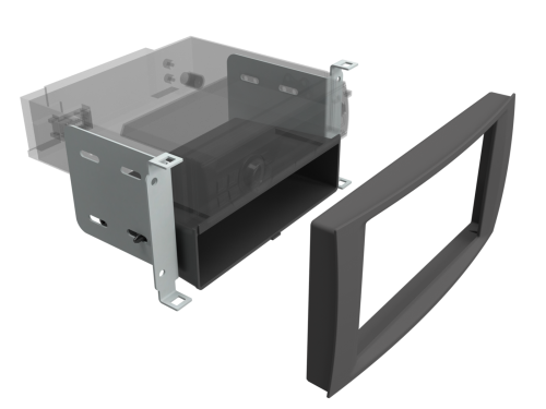 2-DIN Radioblende mit Fach VW T5/Touareg