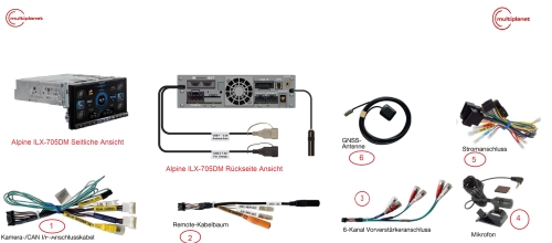 Alpine iLX-705DM Wireless Apple CarPlay und Android Auto