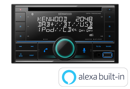 Kenwood DPX-7300DAB 2-DIN CD / USB / Bluetooth / Digitalradio DAB+ Amazon Alexa