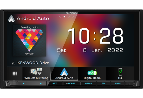 Kenwood DMX-8021DABS mit Wireless CarPlay, Android Auto, Bluetooth DAB+ Radio