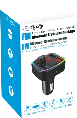 BT Freisprechanlage unterstützt Micro SD & USB, FM Transmitter