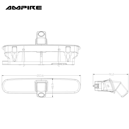 Rückfahrkamera für FIAT Doblo 2, OPEL Combo D (mit Flügeltüren)