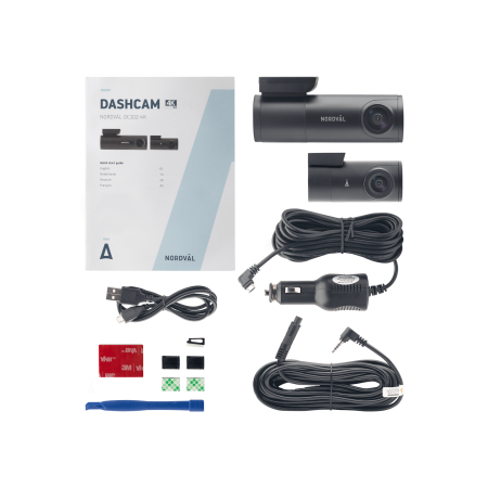 Nordväl DC102-4K 32GB 2CH Dashcam + Heckkamera mit WLAN, GPS, Parkmodus