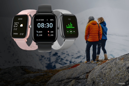 Nordval SW101G Grau Elegante Smartwatch mit integrierten Sportaktivitäten