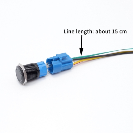 12V 16mm LED Druckknopf Taster Gelb