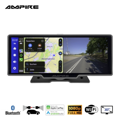 Smartphone-Monitor 25.4cm (10) mit AHD Dual-Dashcam und RFK-Funktion