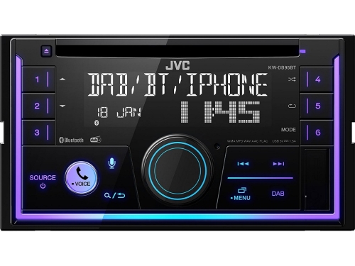 JVC KW-DB95BT-ANT Doppel-DIN CD/MP3-Autoradio mit DAB / Bluetooth / USB / iPod