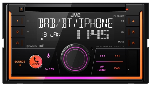 JVC KW-DB95BT-ANT Doppel-DIN CD/MP3-Autoradio mit DAB / Bluetooth / USB / iPod