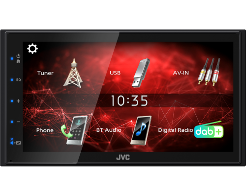 JVC KW-M27DBT - Doppel-DIN MP3-Autoradio mit Touchscreen / DAB / Bluetooth / USB