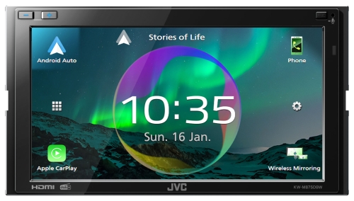 JVC KW-M875DBW - Doppel-DIN MP3-Autoradio mit Touchscreen / DAB/ Bluetooth/ USB
