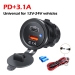 Wasserdichtes PD USB Auto Ladegerät 12V-24V mit LED für Auto, Lkw & Boot