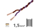 Verdrilltes Kabel VIOLETT/BRAUN 1,5mm²,100% Kupfer Sehr eng verdrilltes Installatio...