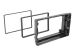 2-ISO Radioblende Zubehör 2-ISO auf 9 Display Adapter