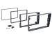2-DIN Radioblende Zubehör 2-DIN auf 9 Display Adapter